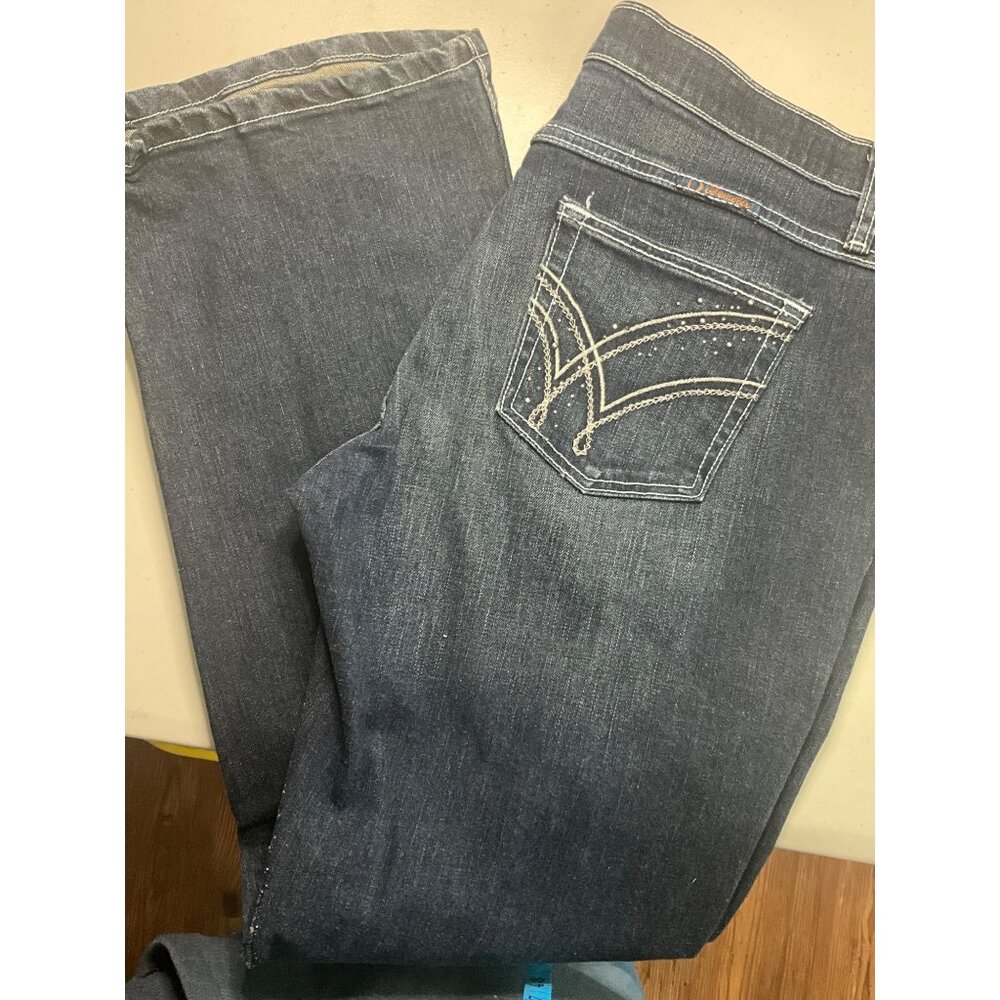 Wrangler Q-Baby Women's Mid-Rise Bootcut Jeans No Gap Waistband Size 13/14‎ x 32